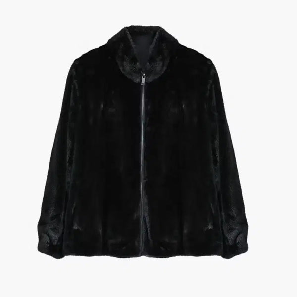[BUNJANG] Reversible Trendy Black Mink Fur Jacket / 리버시블   찐블랙통밍크