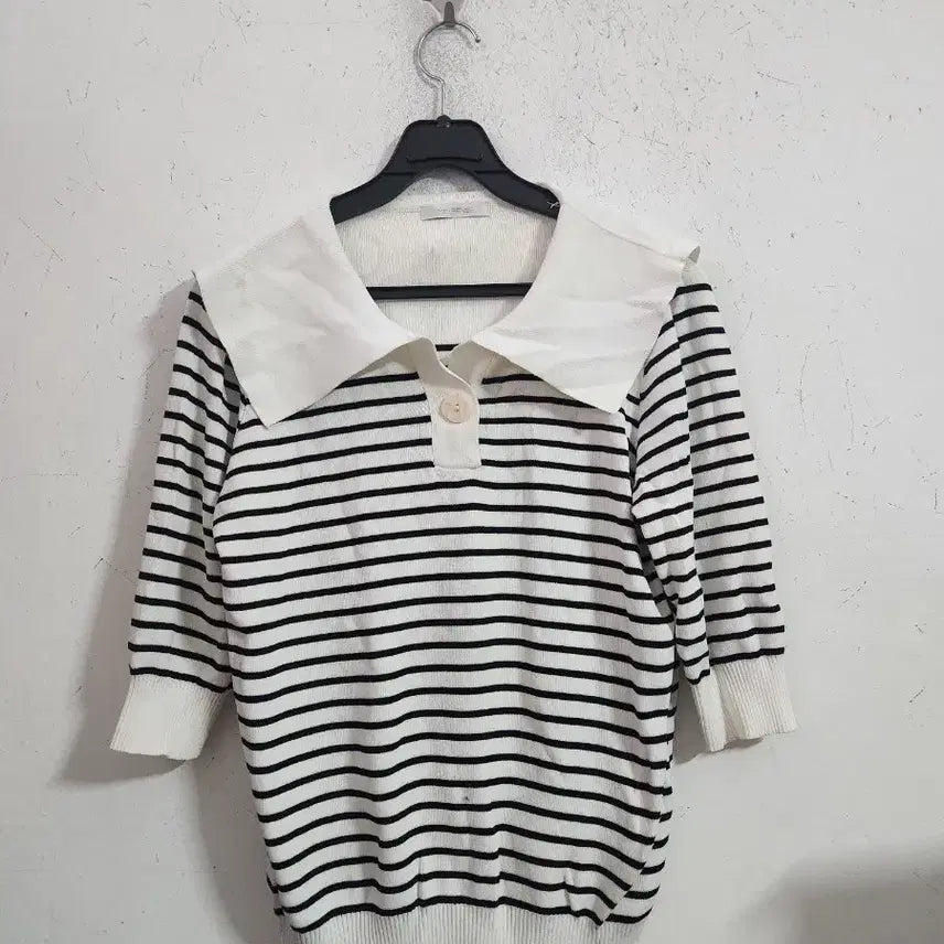 [BUNJANG] Stripe Sailor Collar Knit / 단가라 세일러 카라 니트