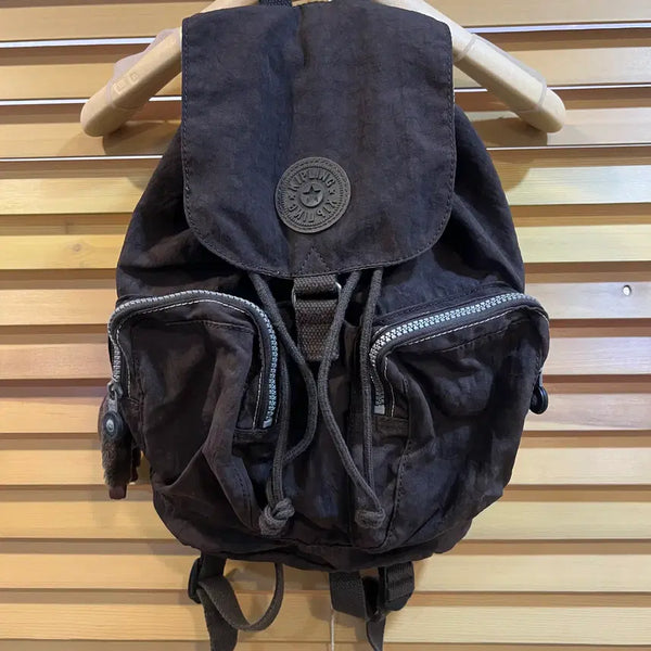 [BUNJANG] Kipling Dark Brown Nylon Casual Backpack / 키플링 다크브라운 캐쥬얼백팩 나일론백팩