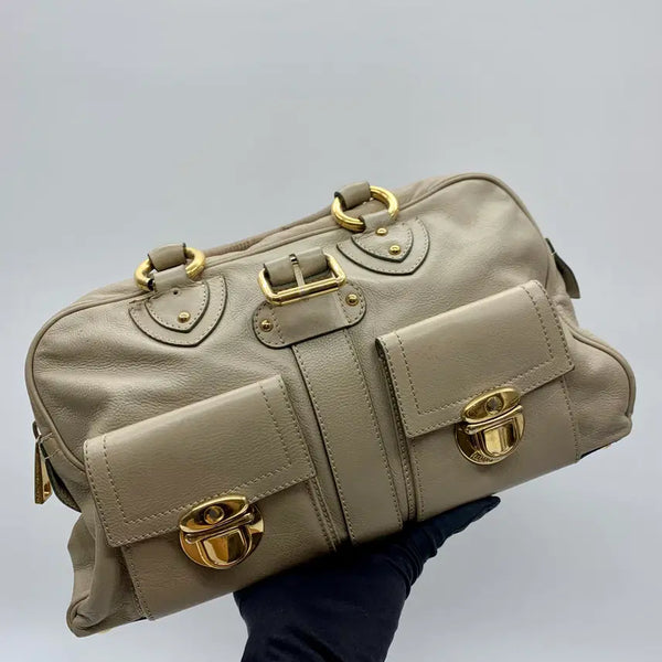 [BUNJANG] Marc Jacobs Leather Tote Bag Beige / 267003806 마크 제이콥스 레더 토트백 베이지