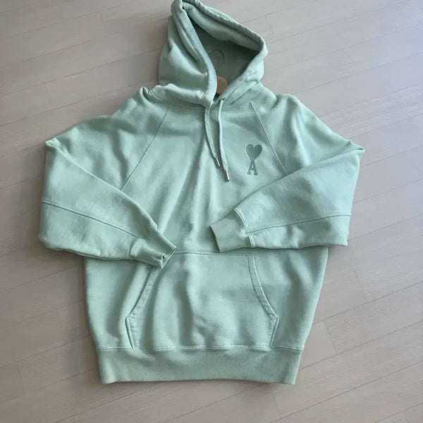 [BUNJANG] AMI HEART Hoodie Mint / 아미하트 후드티 민트