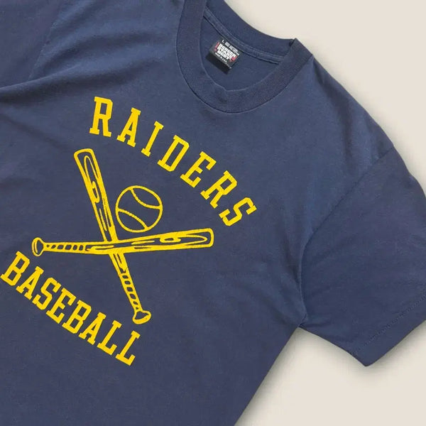 [BUNJANG] 1990s Screen Stars Raiders Baseball Single Stitch T-Shirt L / 90s USA 스크린스타즈 Raiders Baseball 싱글스티치 L