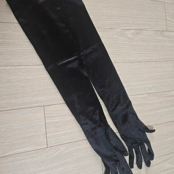 [BUNJANG] Black Long Gloves Cosplay / 코스프레 긴  장갑 블랙