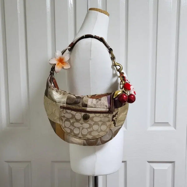 [BUNJANG] Coach Patchwork Hobo Shoulder Bag / #한정판) 코치 패치워크 호보, 숄더백