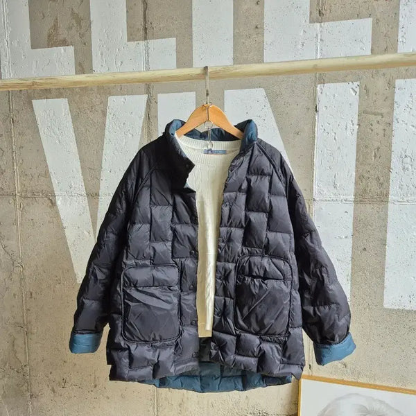 [BUNJANG] CM CUBE Lattice Quilting Down Jacket / CMCUBE 격자 퀄팅 다운자켓