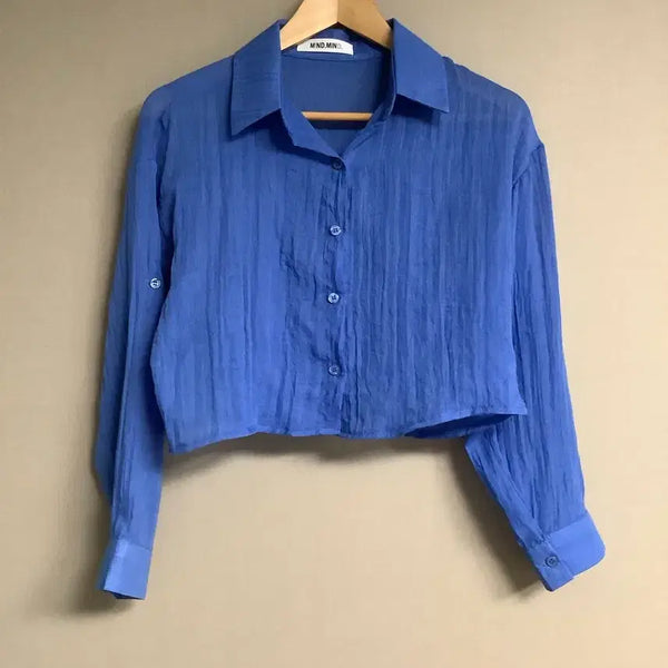 [BUNJANG] Lightweight Blue Summer Shirt / 얇은소재 블루 셔츠 여름남방