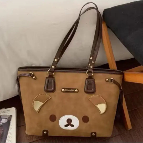 [BUNJANG] Rilakkuma Suede Shoulder Bag / 리락쿠마 스웨이드 숄더백 새 것