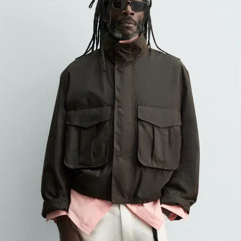 [BUNJANG] AARON LEVINE x ZARA Cropped Wax Effect Jacket / AARON LEVINE x ZARA 크롭 왁스 이펙트 자켓