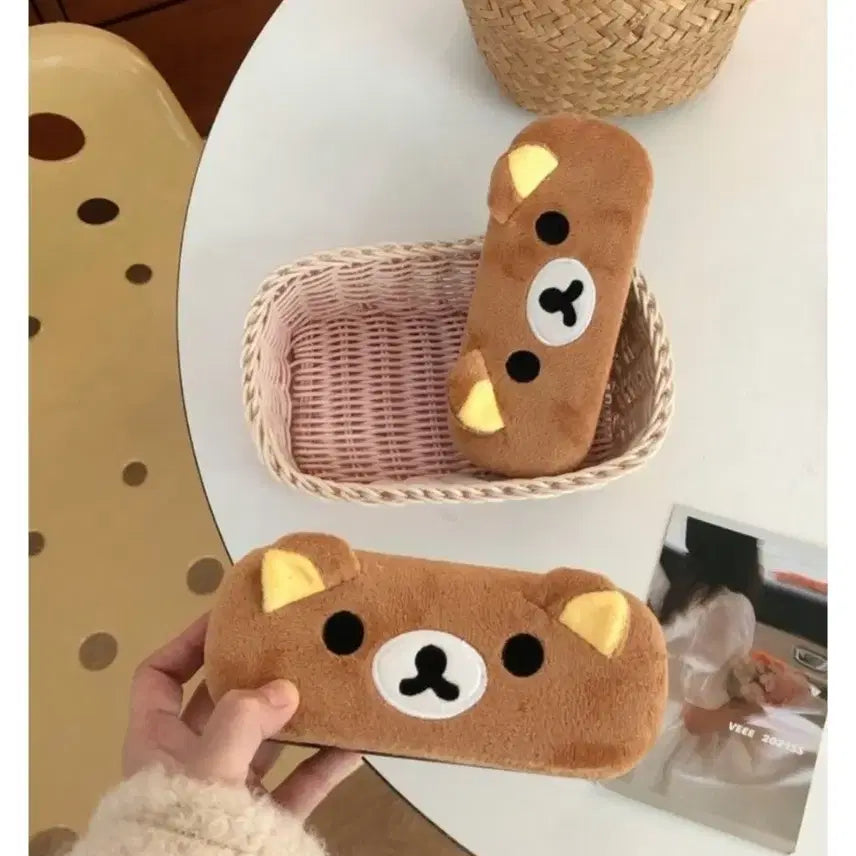[BUNJANG] Rilakkuma Suede Glasses Case / 리락쿠마 스웨이드 안경케이스