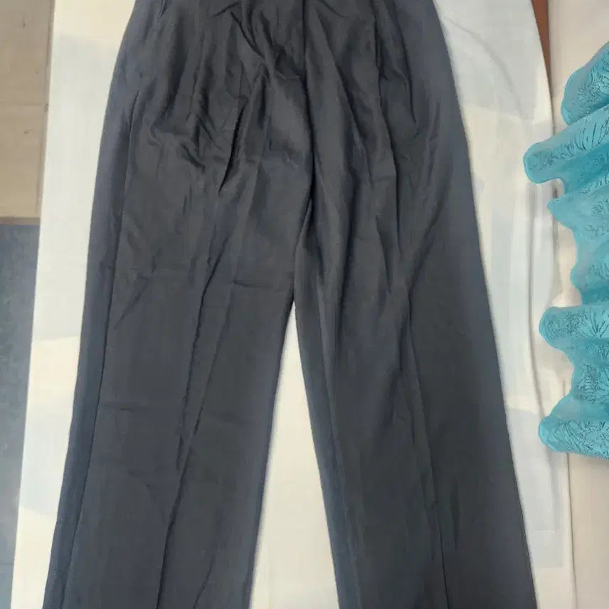 [BUNJANG] Milstudio Two-Button Black Wide-Fit Pants (Size 66) / 밀스튜디오  투버튼 블랙 와이드핏  66