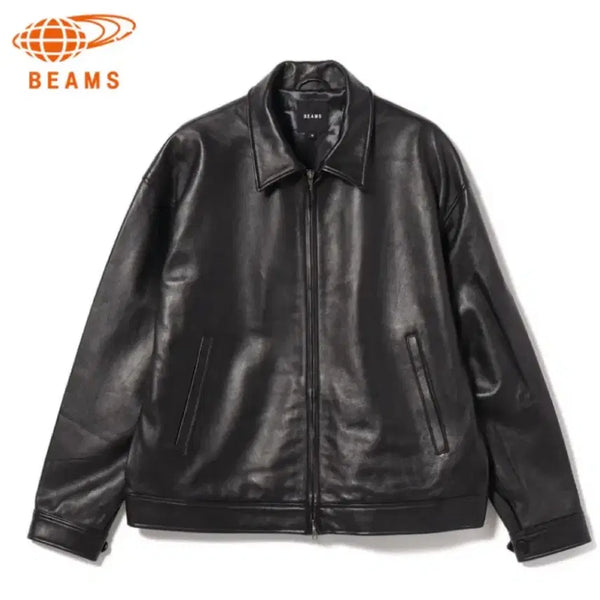 [BUNJANG] Beams Leather Blouson Jacket XL / [XL] 빔즈 레더 블루종 자켓