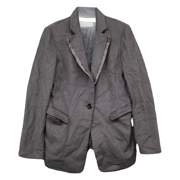 [BUNJANG] MINE Gray Cotton Tailored Single Blazer / 마인 MINE 그레이 코튼 모던 페미닌 테일러드 싱글 블레이저 88