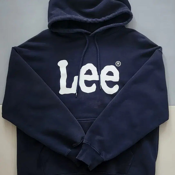 [BUNJANG] Lee Twich Logo Hoodie Navy / Lee 빅 트위치 로고 후드 티셔츠 네이비