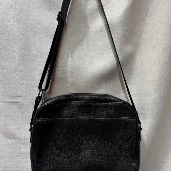 [BUNJANG] Oroton Natural Pebble Leather Messenger Bag / 오로톤OROTON 천연 가죽 메신저백