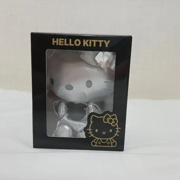 [BUNJANG] Silver Hello Kitty Angel Black Heart Doll Keyring / 실버 헬로키티 엔젤 블랙하트 인형 키링 판매