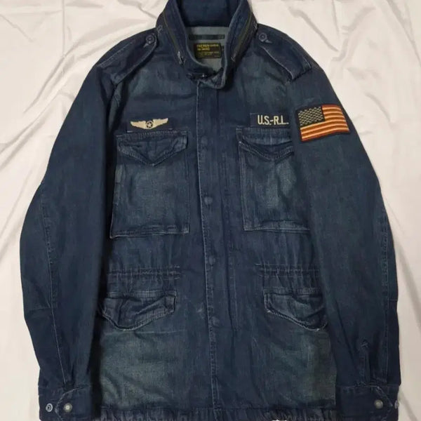 [BUNJANG] Polo Ralph Lauren M65 Denim Jacket / 폴로 M65 데님자켓 M