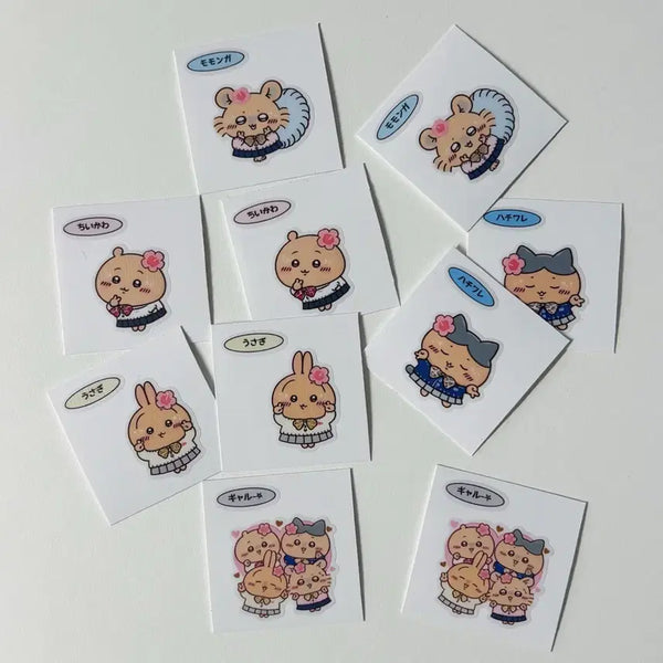 [BUNJANG] Chiikawa 9090 Gal Sticker Set (5 Types) / 치이카와 9090 갸루 스티커 5종