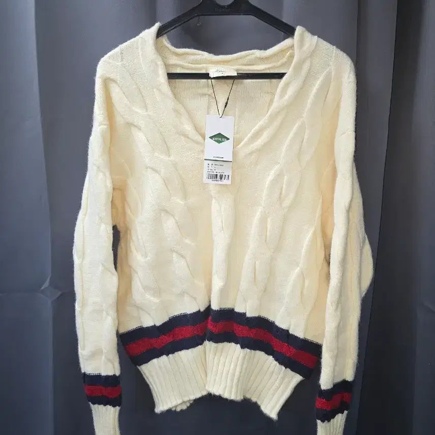 [BUNJANG] STANDARD Ivory Cable Knit Sweater / STANDARD 아이보리 케이블 니트 스웨터 (2457)