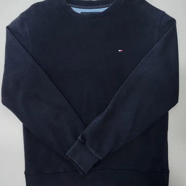 [BUNJANG] Tommy Hilfiger Essential Crewneck Sweatshirt Navy / 타미힐피거 에센셜 크루넥 맨투맨  네이비