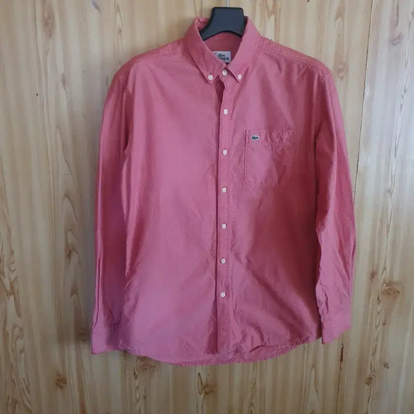 [BUNJANG] Lacoste Men's Pink Button-Down Shirt Size 40 / 라코스테 셔츠 40