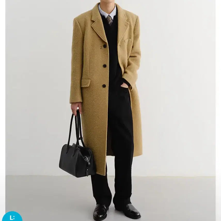 [BUNJANG] Dunst 3-Button Boucle Wool Coat Camel XL / [XL] 던스트 3버튼 부클 울 코트 카멜