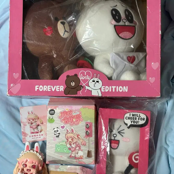 [BUNJANG] Line Friends Cony McDonald's & Youbu Collaboration Bundle Set / 일괄) 라인프렌즈 코니 굿즈 세트 맥도날드 콜라보 youbu 요우부 콜라보 틴케이스 띠부씰 뱃지 linefriends cony