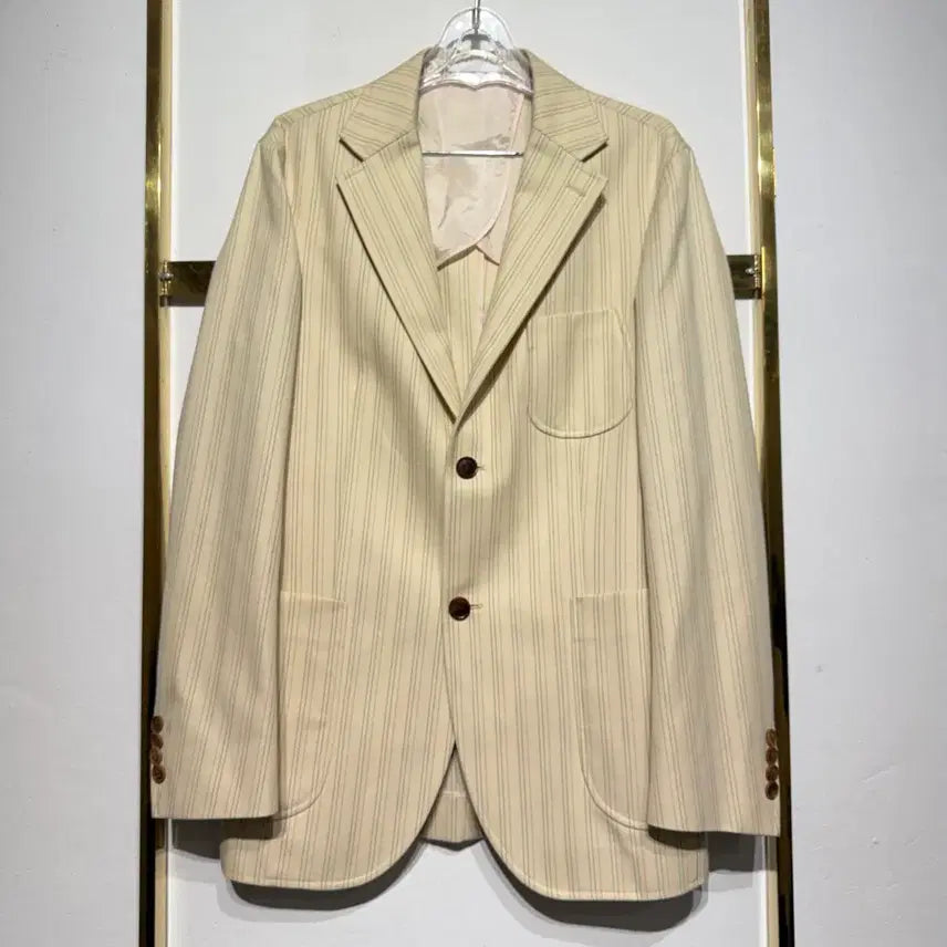 [BUNJANG] ANDY & DEBB COURAGE Pinstripe Outpocket Jacket / Andy&Debb 앤디앤뎁 커리지 핀스트라이프 아웃포켓 자켓 46