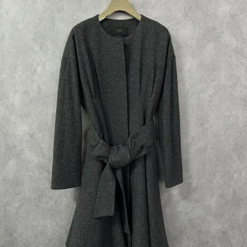 [BUNJANG] Jigott Women's Belted Coat - Gray, Size S / 지고트 여성 벨트 코트 그레이 S