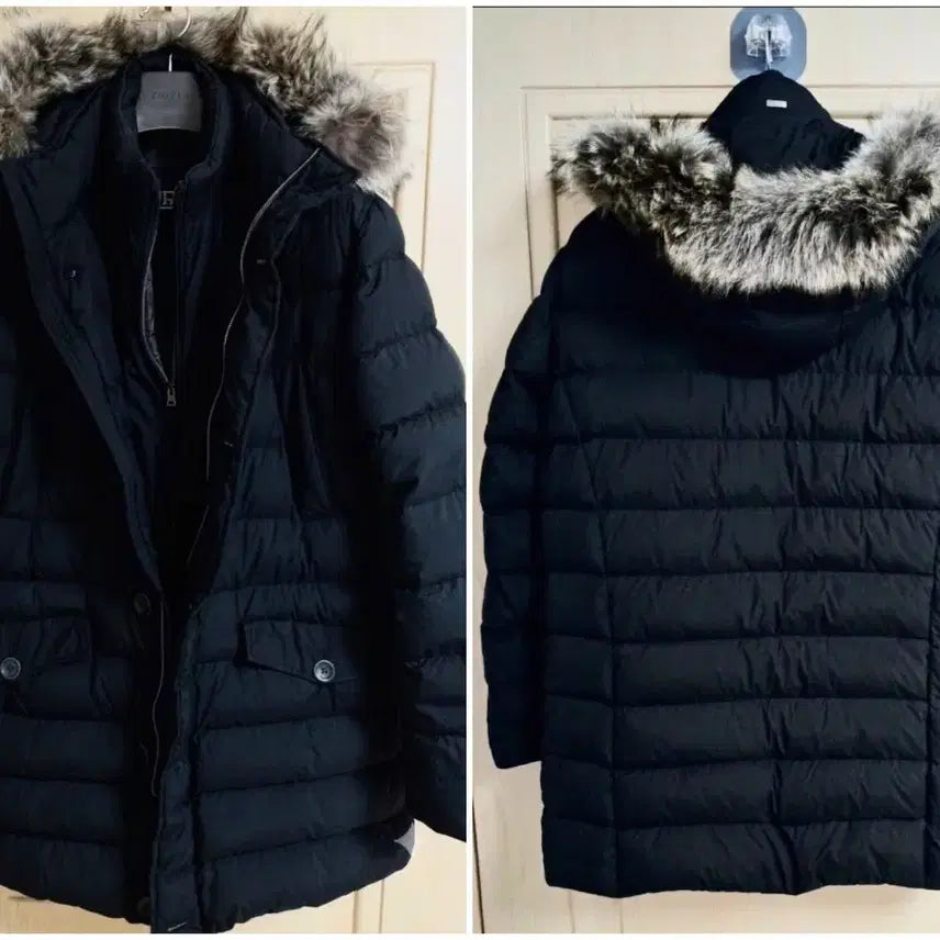 [BUNJANG] HERNO Goose Down Coyote Fur Polartec Padding Jacket (Size 52) / 정품 에르노 구스다운 코요테퍼 폴라텍 패딩 52