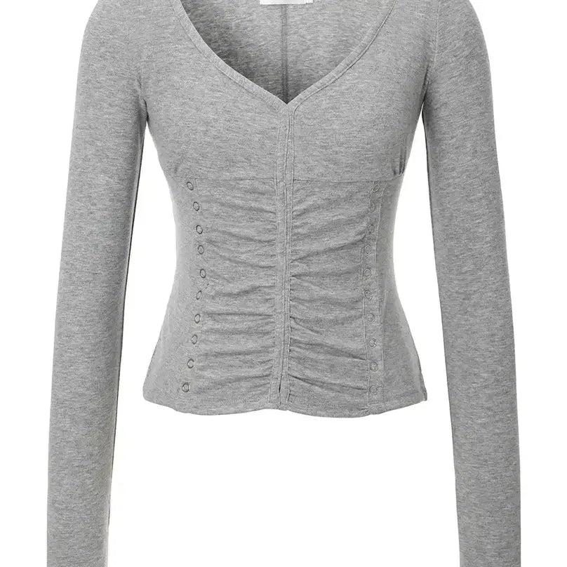 [BUNJANG] 3Times Cinnamon Top Grey S / 쓰리타임즈 시나몬 탑 그레이 S