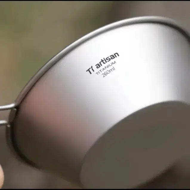 [BUNJANG] 100% Titanium Camping Bowl 260ml Set (2 pcs) / (새제품)100% 티타늄 캠핑 식기 260ml  2 set