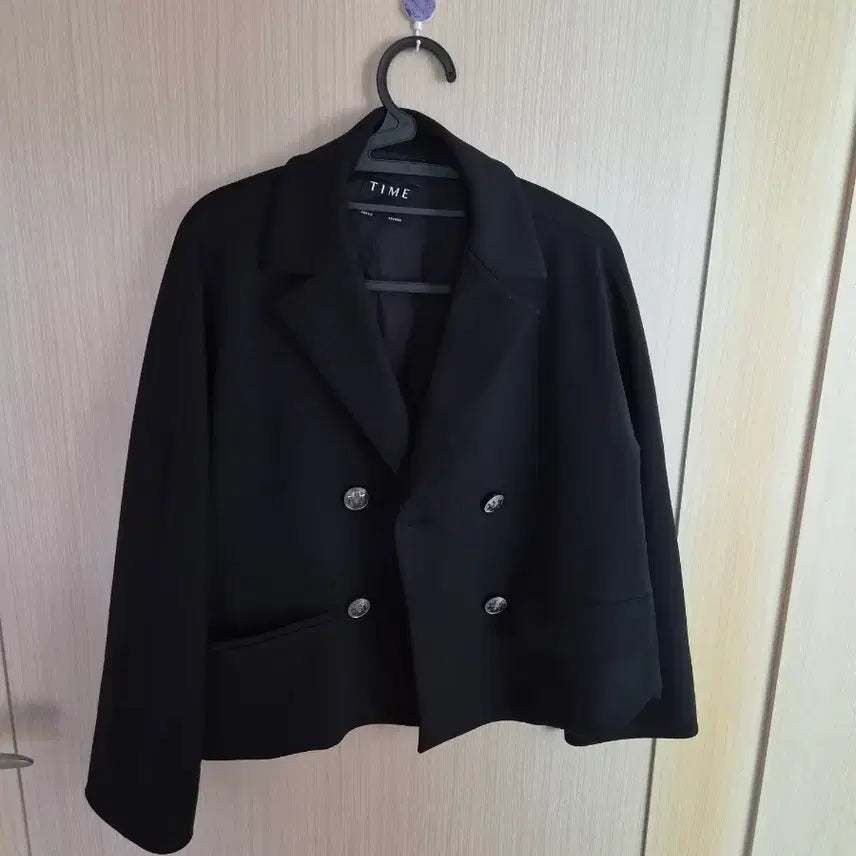 [BUNJANG] TIME Black Double-Breasted Jacket / 타임 자켓 블랙