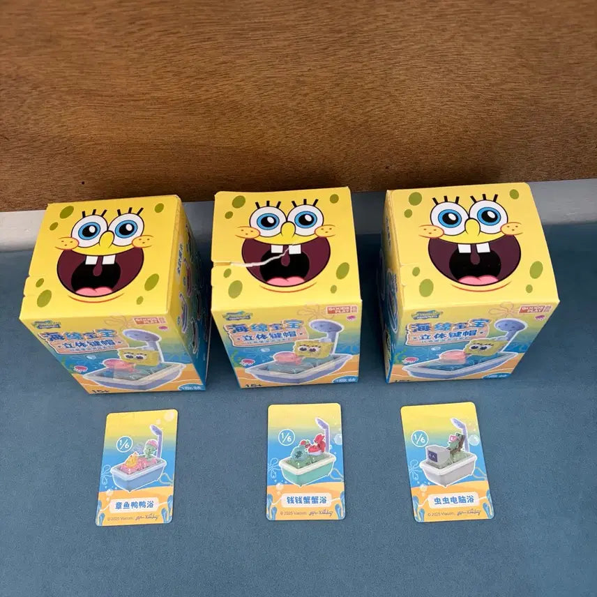 [BUNJANG] SpongeBob SquarePants Bubble Bath Bath Keycap Set / [전캐릭터보유] 스폰지밥 버블 욕조 목욕 키캡 판매 뚱이 집게사장