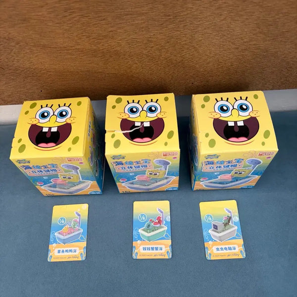 [BUNJANG] SpongeBob SquarePants Bubble Bath Bath Keycap Set / [전캐릭터보유] 스폰지밥 버블 욕조 목욕 키캡 판매 뚱이 집게사장