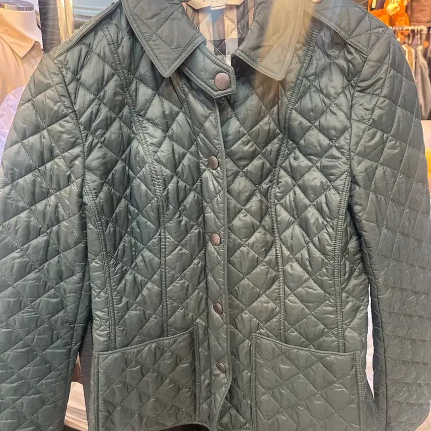 [BUNJANG] Burberry Quilted Jacket Green / 버버리 퀼팅 자켓 그린