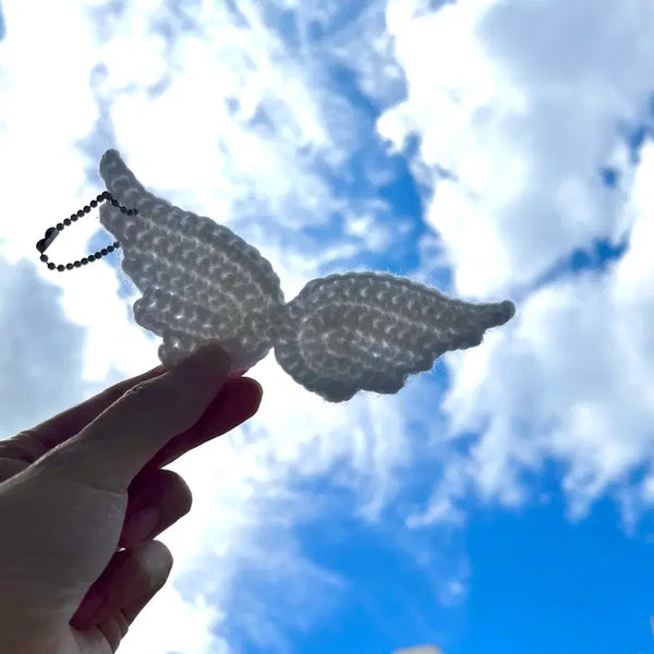 [BUNJANG] Angel Wing Knit Keychain / 제니키링 엔젤윙 뜨개날개 날개키링