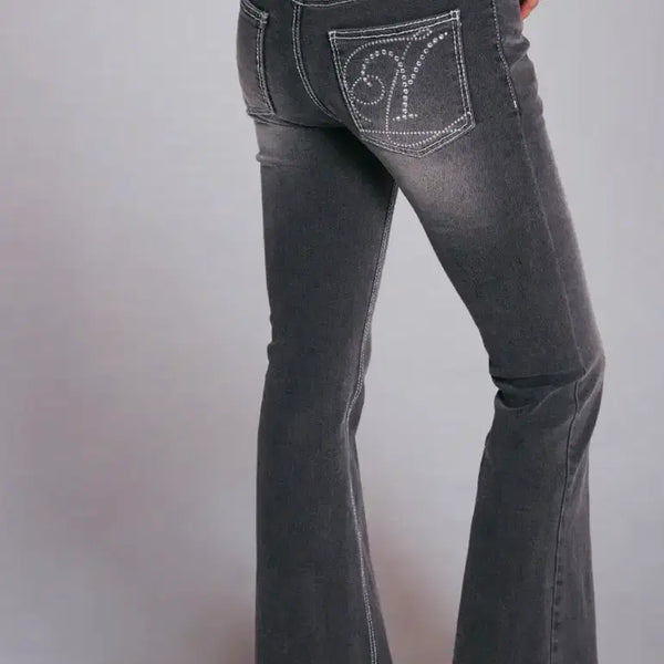 [BUNJANG] YOOHEE Bootcut Denim Pants M Grey / 유희 부츠컷 데님팬츠