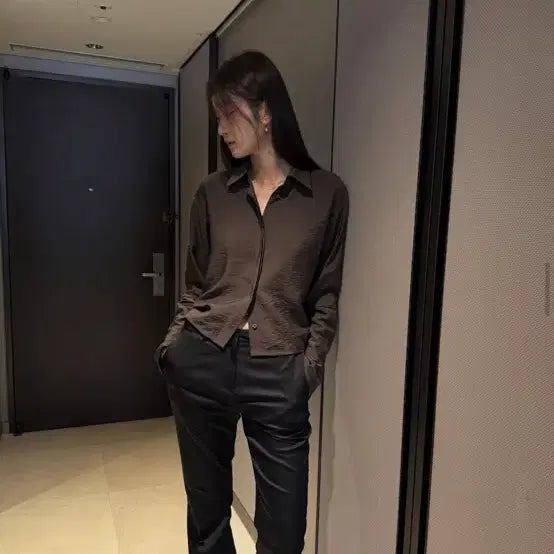[BUNJANG] New York Nine Studio Lia Silk Blouse Black / 뉴욕나인스튜디오 리아 실크 블라우스 블랙