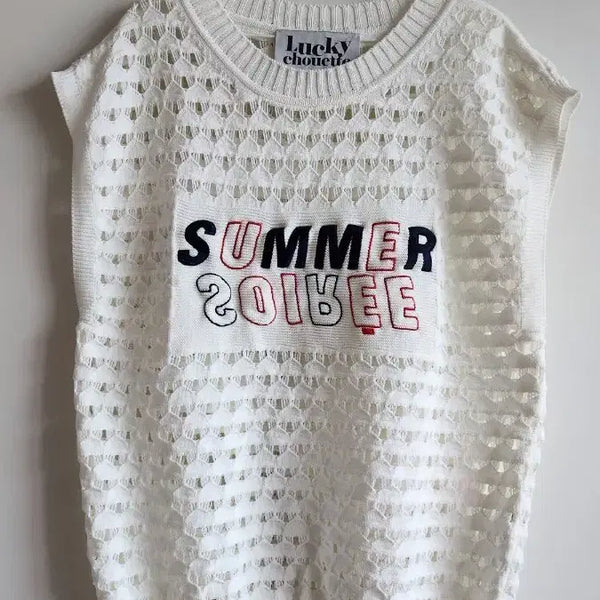 [BUNJANG] Lucky Chouette Summer Knit Vest / 럭키슈에뜨 여름 니트 베스트