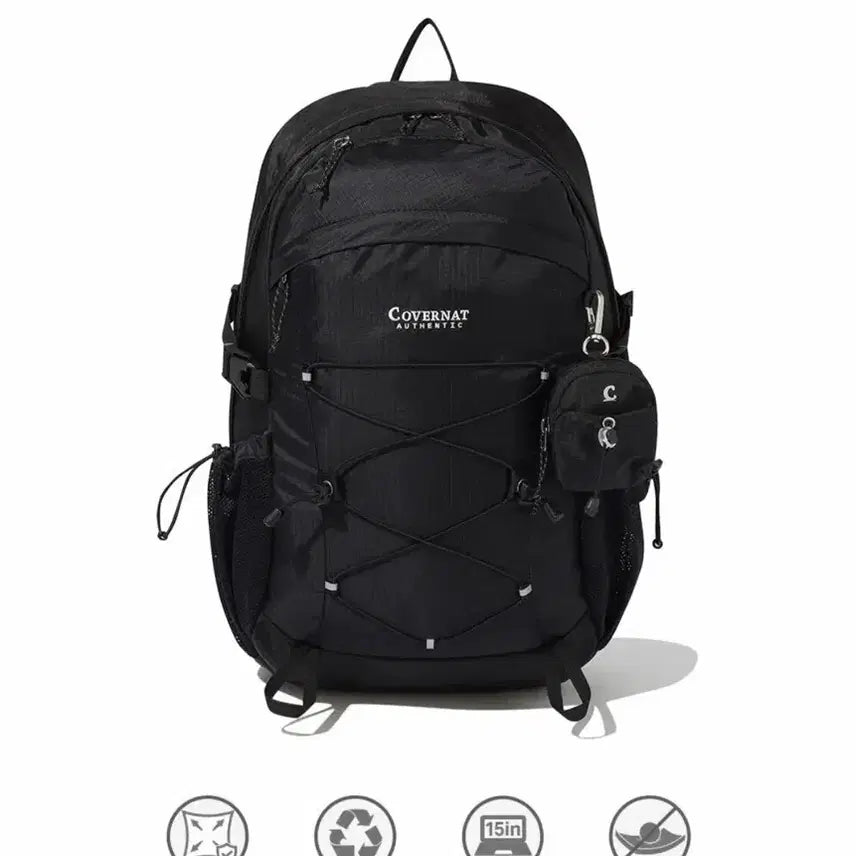[BUNJANG] Covernat Light String Backpack Black / 커버낫 라이트 스트링 백팩 블랙
