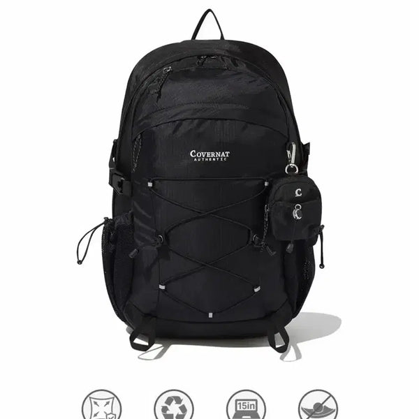 [BUNJANG] Covernat Light String Backpack Black / 커버낫 라이트 스트링 백팩 블랙