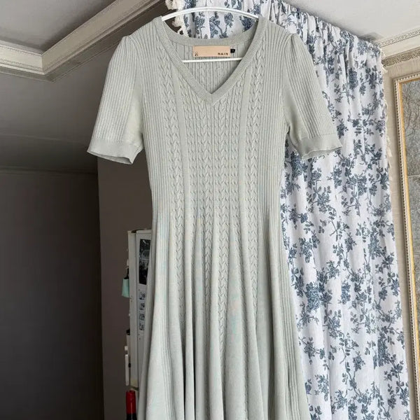 [BUNJANG] NAIN Mint Knit Mini Dress / 나인 니트원피스 민트