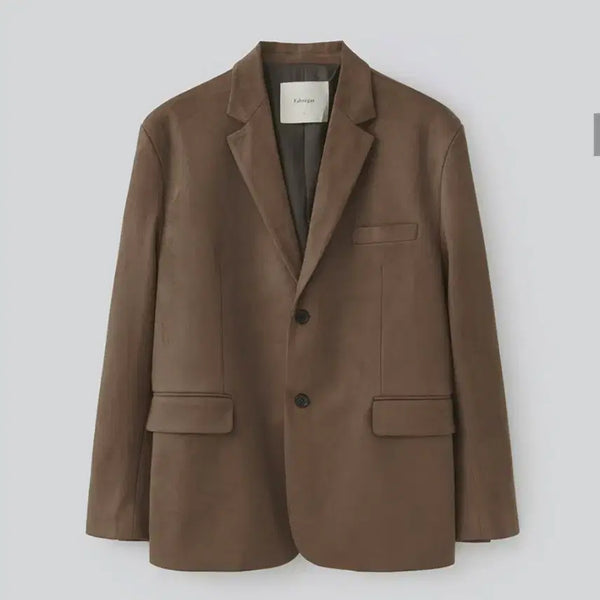 [BUNJANG] Fabregas Suede Blazer Jacket (Dark Brown) / [3사이즈] 파브레가 스웨이드 블레이저 자켓 (다크 브라운)
