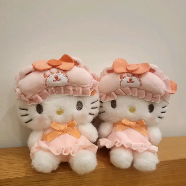 [BUNJANG] Sanrio Hello Kitty Pajama Doll Keyring Set (2 Pieces) / 산리오 헬로키티 파자마 인형 키링 2개 세트