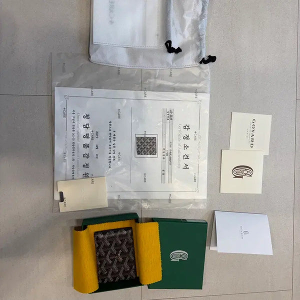 [BUNJANG] Goyard Victoire Insert Card Holder Black / 고야드 인서트 빅투아르 캔버스& 카프스킨 카드지갑 블랙