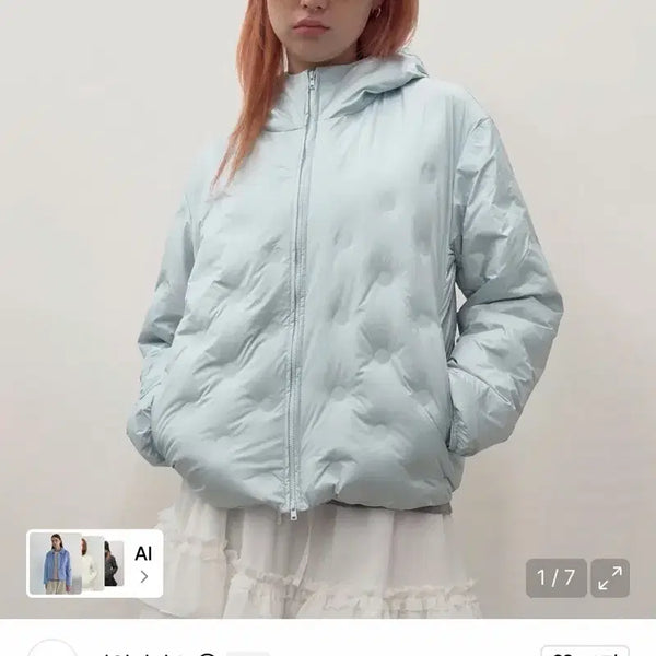 [BUNJANG] Typeservice Bonded Dot Down Jacket Blue / 타입서비스 본디드 도트 다운 자켓 블루