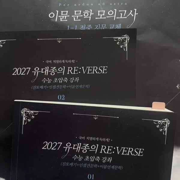 [BUNJANG] 2027 Yoo Dae-jong RE:VERSE College Entrance Exam Super Compressed Lecture Textbook / 2027 유대종 RE:VERSE 수능 초압축 강좌