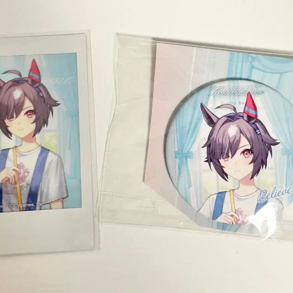 [BUNJANG] Uma Musume Jojo Town Collab Polaroid Cheki Can Badge Set Believe / 우마무스메 조조타운 콜라보 폴라로이드 체키 캔뱃지 세트 빌리브