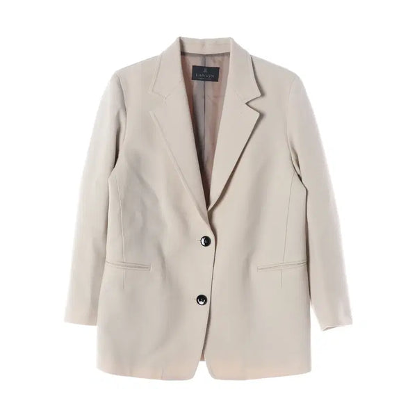 [BUNJANG] Lanvin Collection Classic 100% Wool Two-Button Blazer Jacket Ecru / 랑방컬렉션 클래식 울 100% 투버튼 블레이저 재킷 에크루