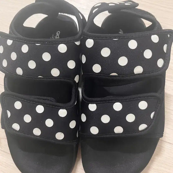 [BUNJANG] Adidas Dot Pattern Sandals - Black, Size 230 / 정품 아디다스 샌들 블랙 도트 패턴 230